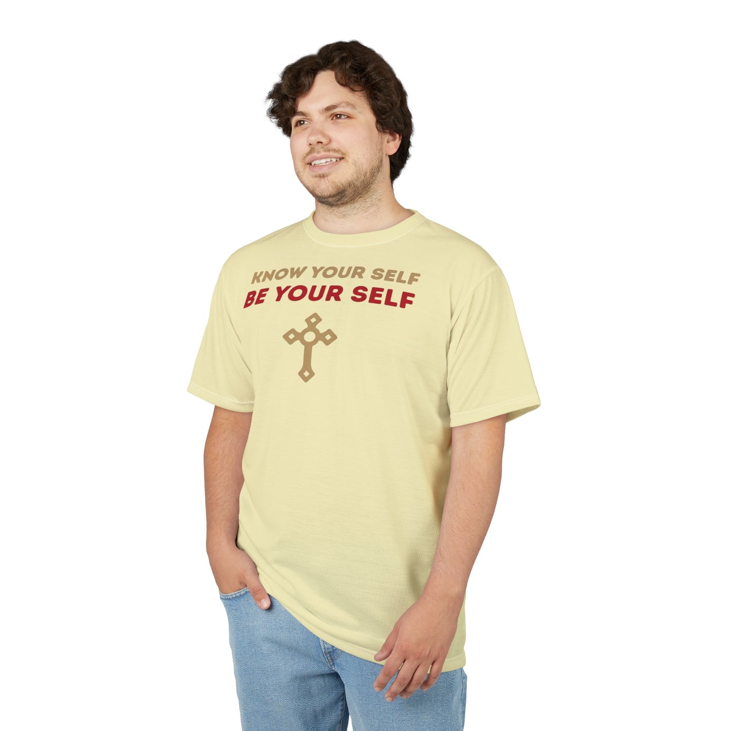 "Know Your Self", Unisex T-shirt (Primrose Light)