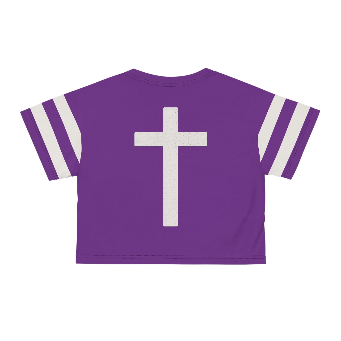 "Faith Overcomes Fear", Crop Tee (Vesper Violet)