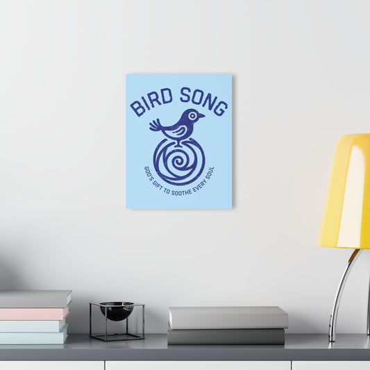 "Bird Song", Christian Acrylic Wall Prints (French Cleat Hanging) (Boy Blue)