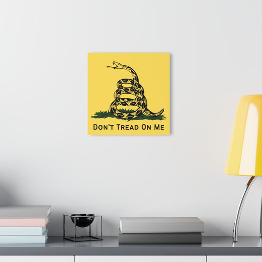 "Gadsden Flag: Don't Tread On Me" Acrylic Wall Prints (French Cleat Hanging) (Mustard Yellow)