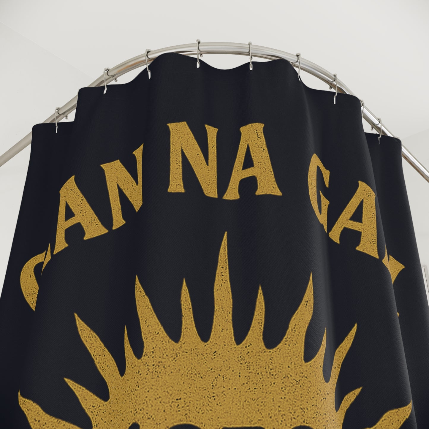 "Clan na Gael - Irish American", Shower Curtains (Black Denim)