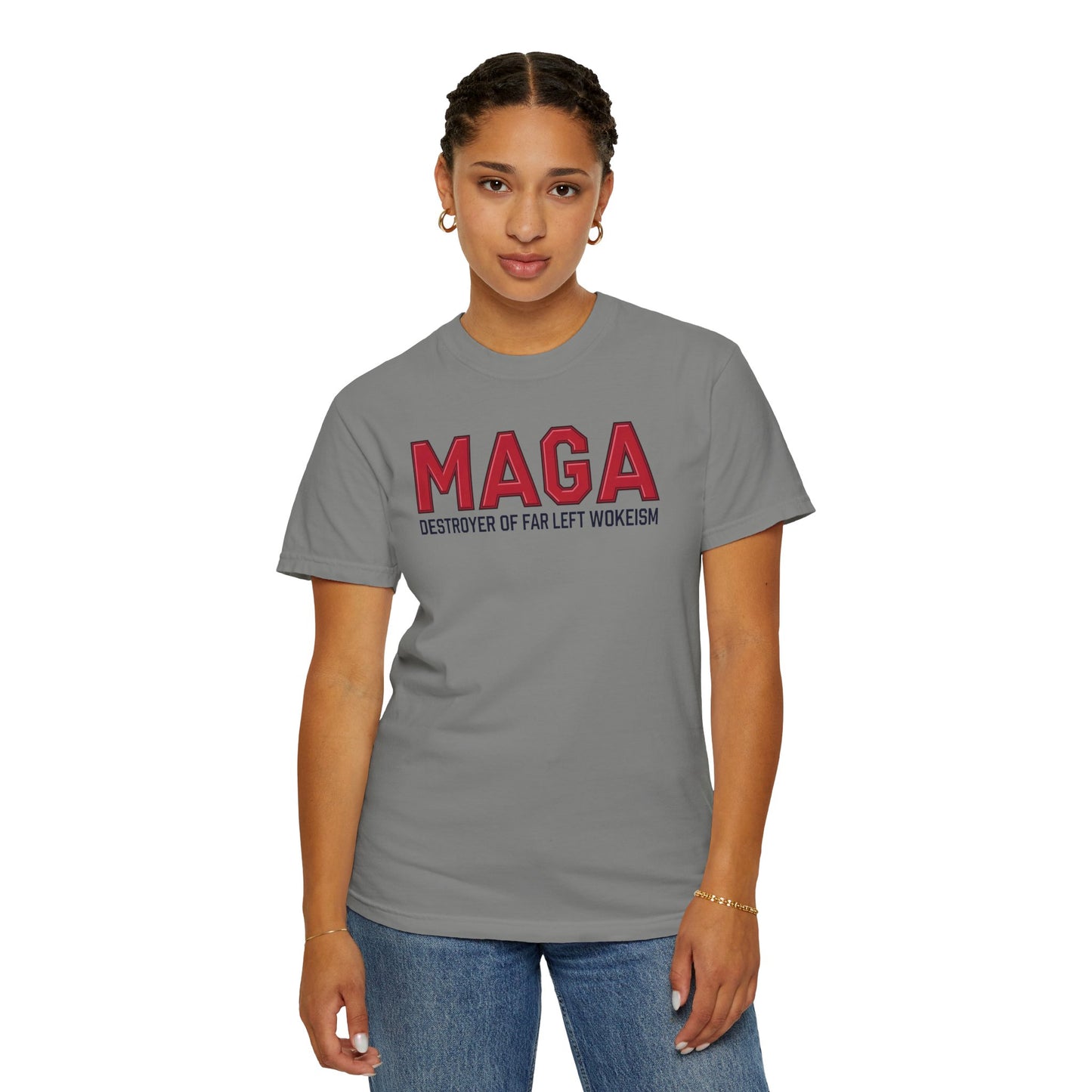 "MAGA - Destroyer of Far Left Wokeism", Unisex T-shirt