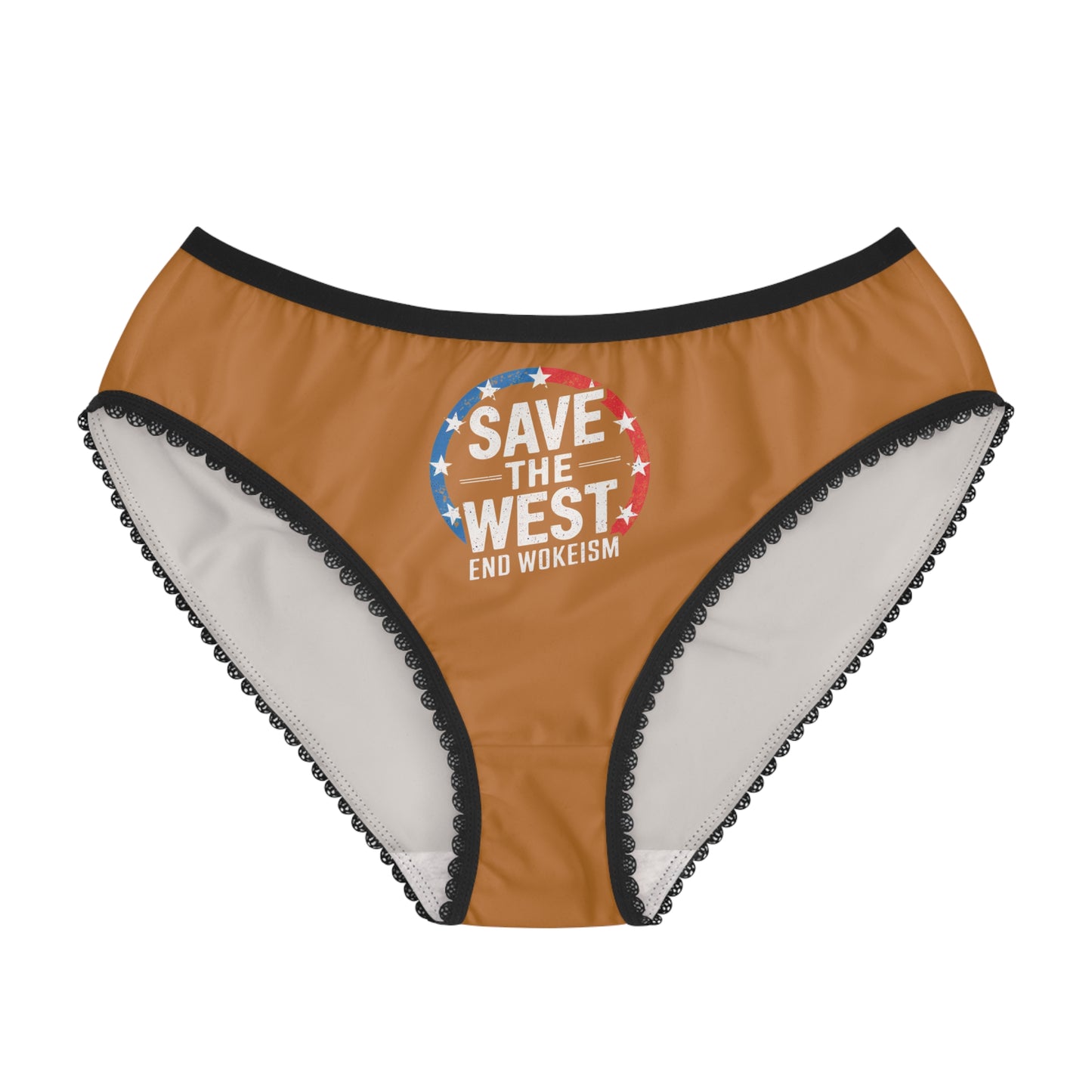 "Save the West - End Wokeism", Women's Briefs (Ochre)