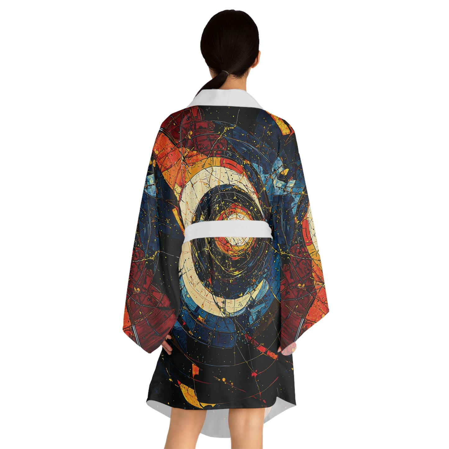 "Shatterdawn Vortex", Long Sleeve Kimono Robe