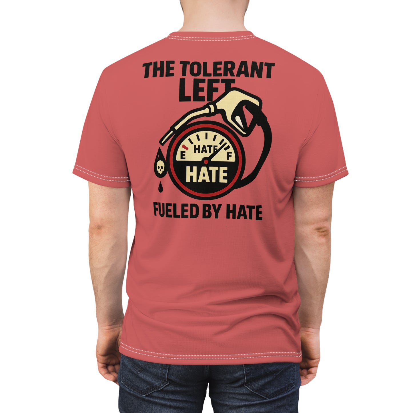 "The Tolerant Left", Unisex T-shirt (Faded Cherry)