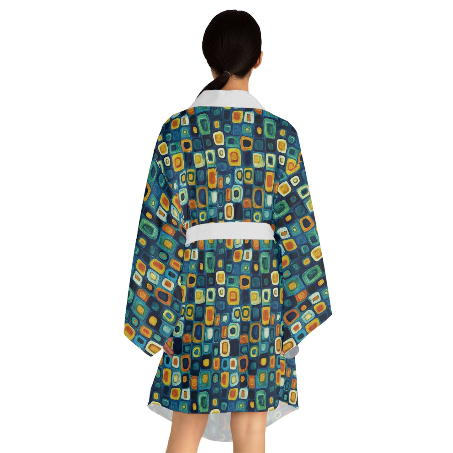 "Soul Mosaic", Long Sleeve Kimono Robe