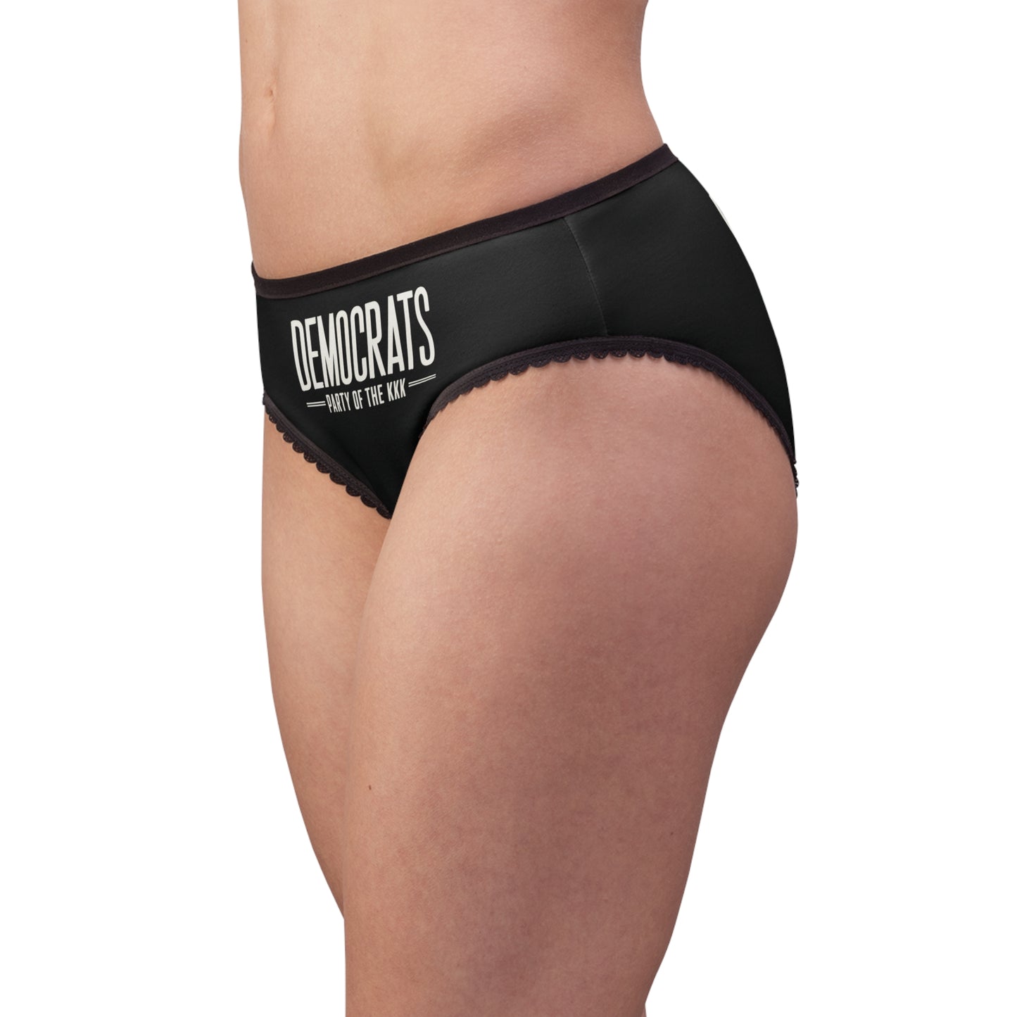 "Democrats - Party of the KKK", Women's Briefs (Raven Black)