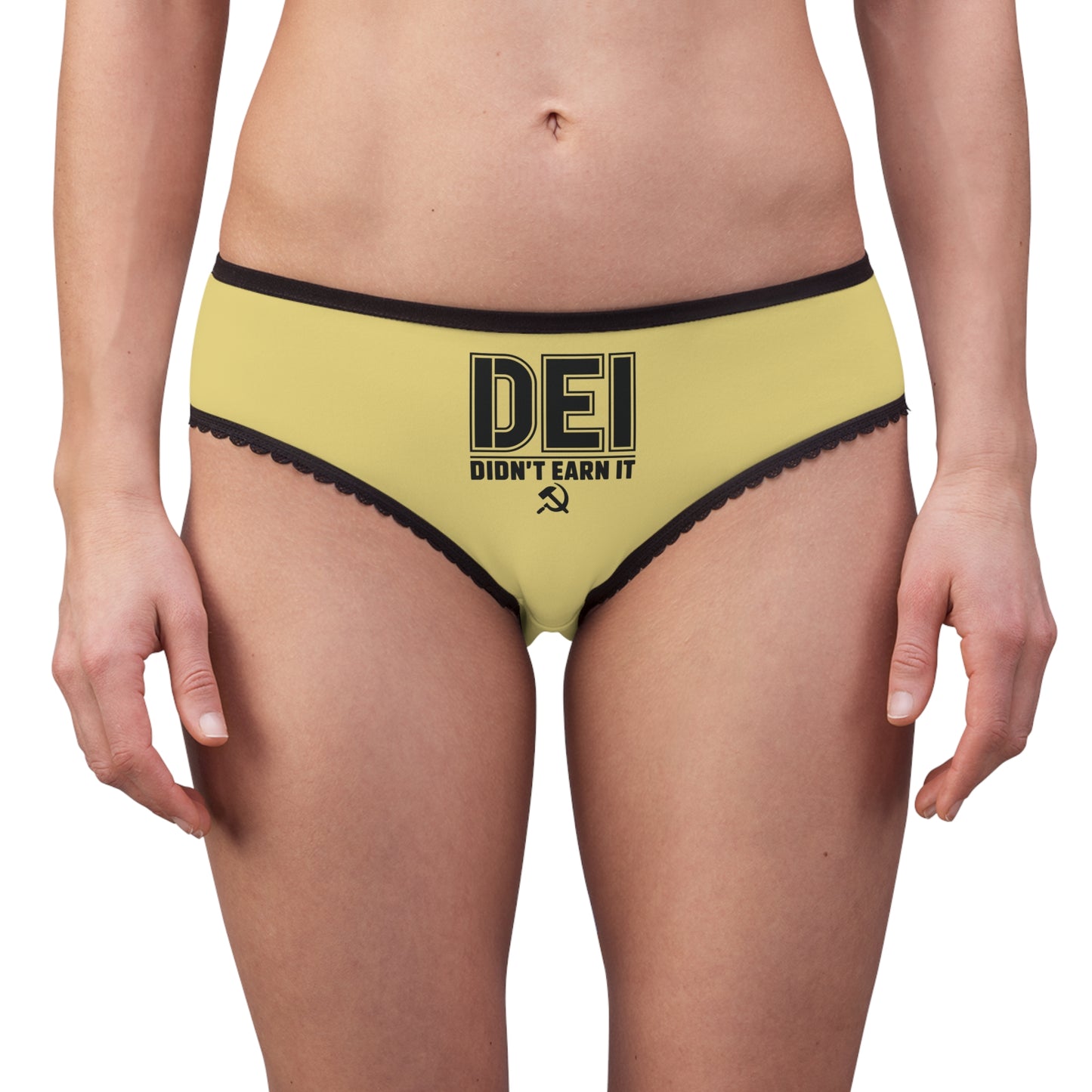 "DEI - Didn't Earn It" #14, Women's Briefs (Buff Orange)