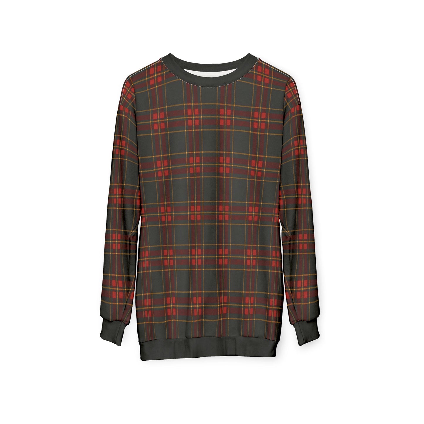 "Kilmor Gallóglach Tartan", Unisex Sweatshirt (Gallóglach Black Cuffs and Collar)