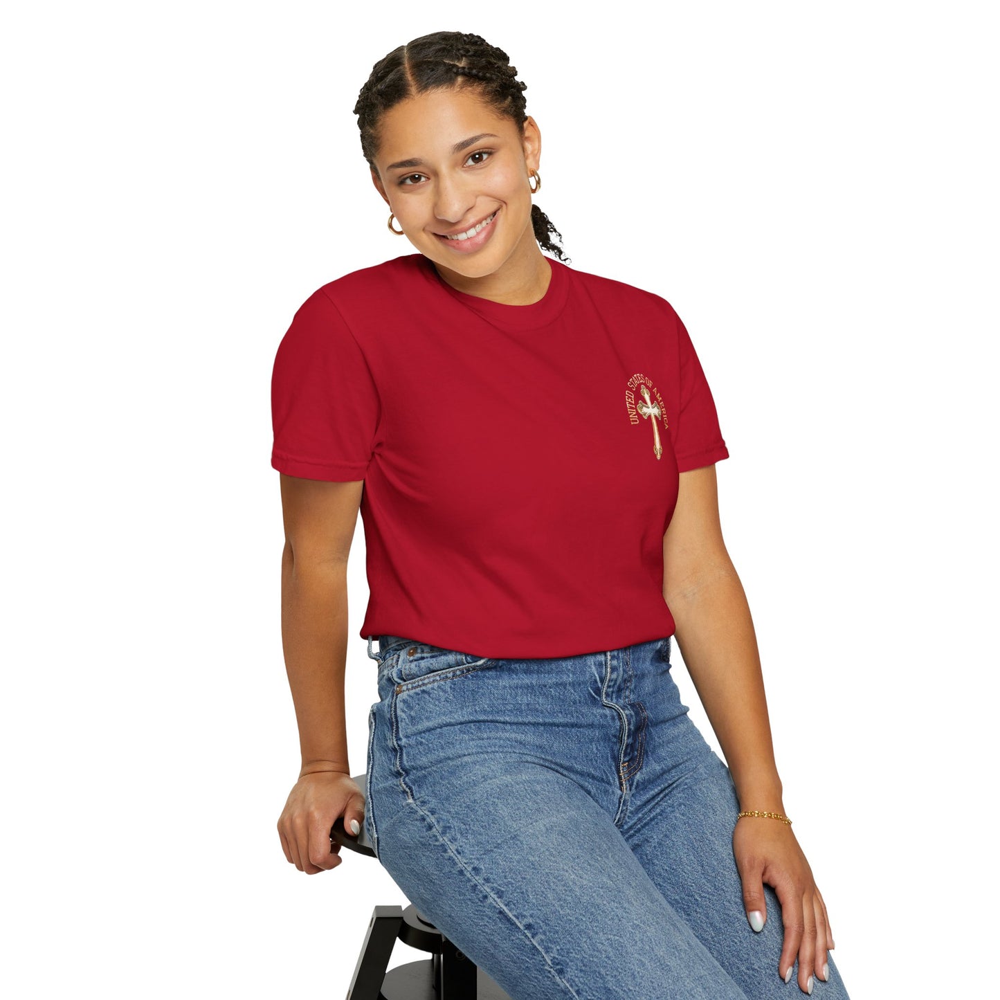 "USA Gold Cross", Unisex T-shirt
