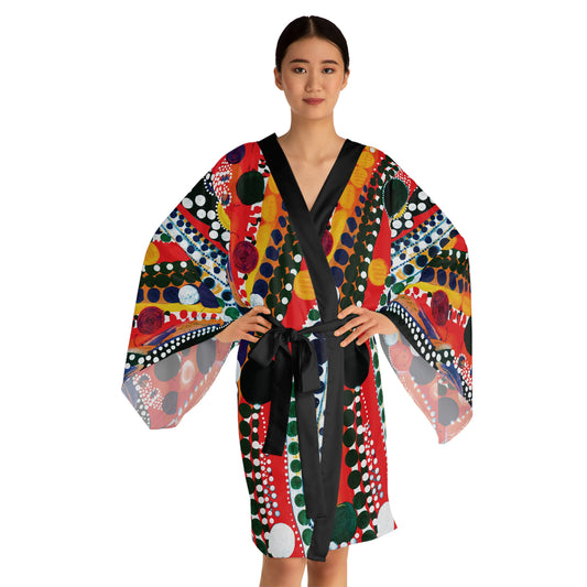 "Abstract 71", Long Sleeve Kimono Robe