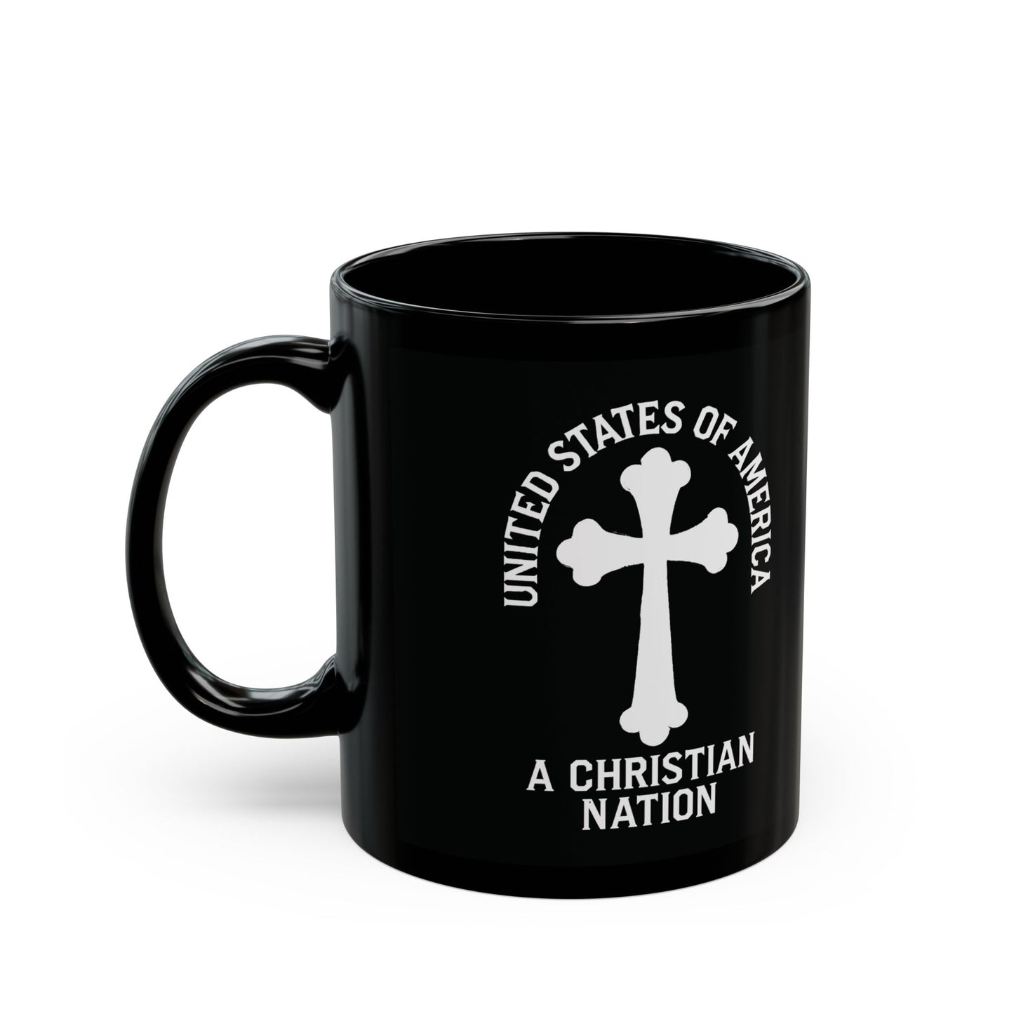 "USA - A Christian Nation" #04, Black Mug (11oz & 15oz)