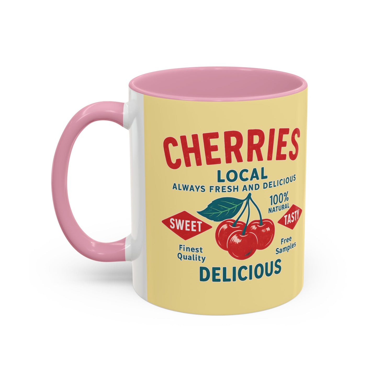 "Delicious Cherries", Colorful Mugs (11oz, 15oz) (Sanctum Veil)