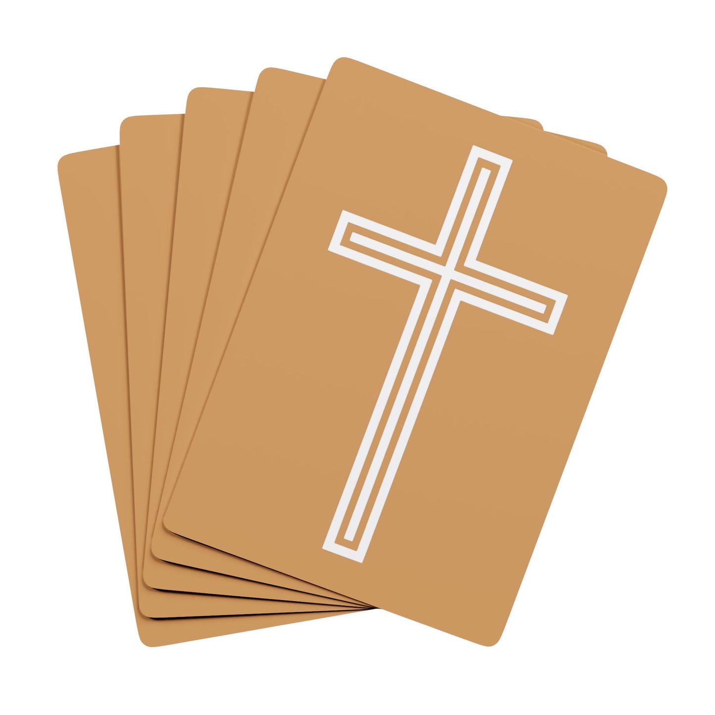 "A Simple Cross", Chrsitian Playing Cards (Camel Brown)