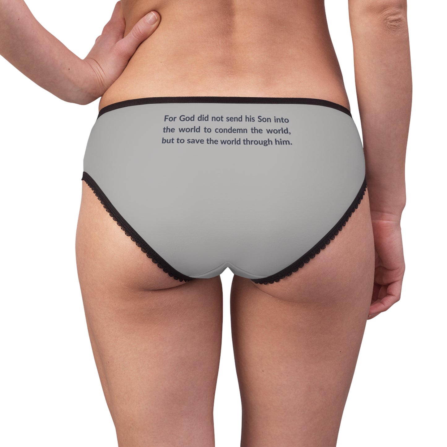 "Good News - John 3:17", Women's Briefs (Silver)