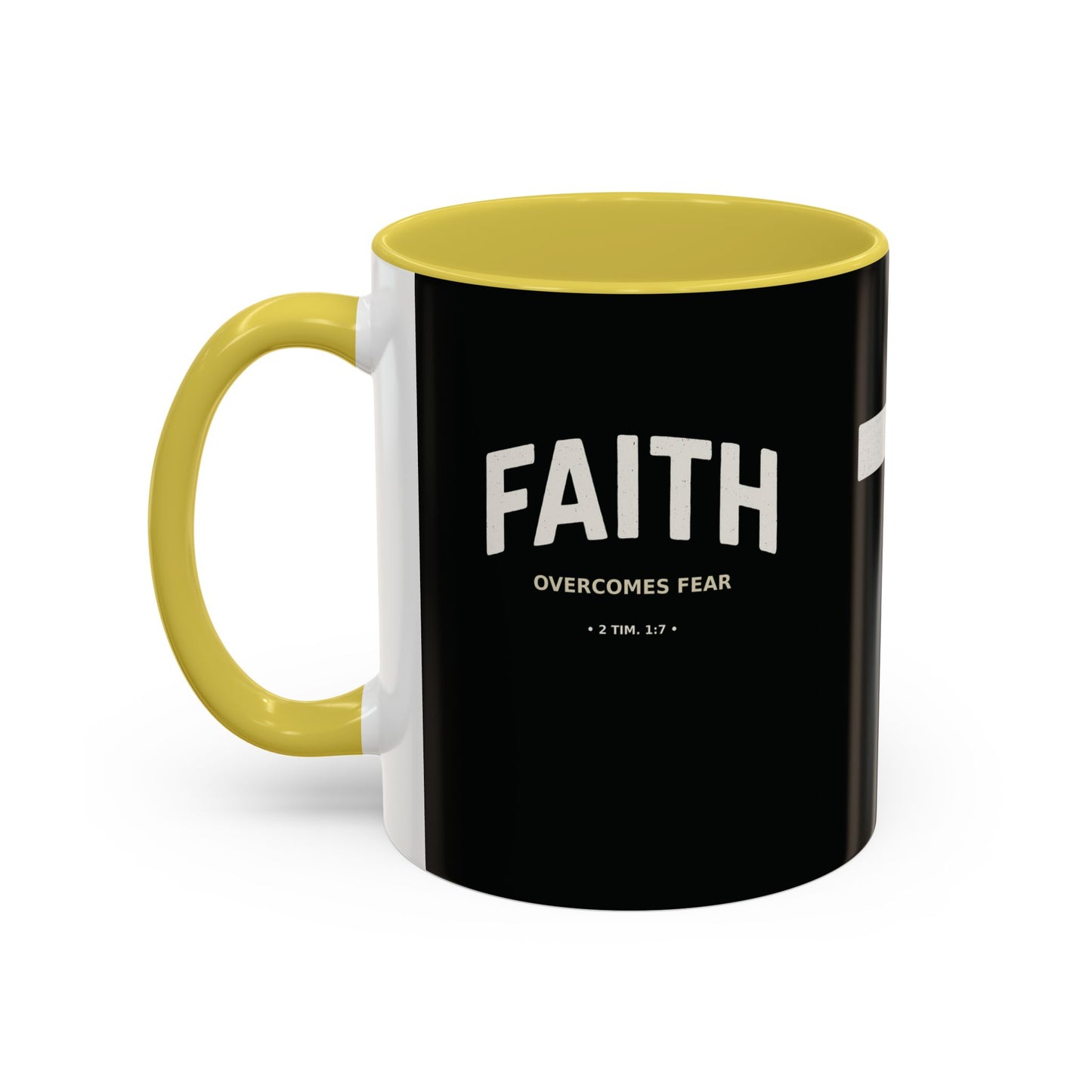 "Faith Overcomes Fear", Colorful Mugs (11oz, 15oz)