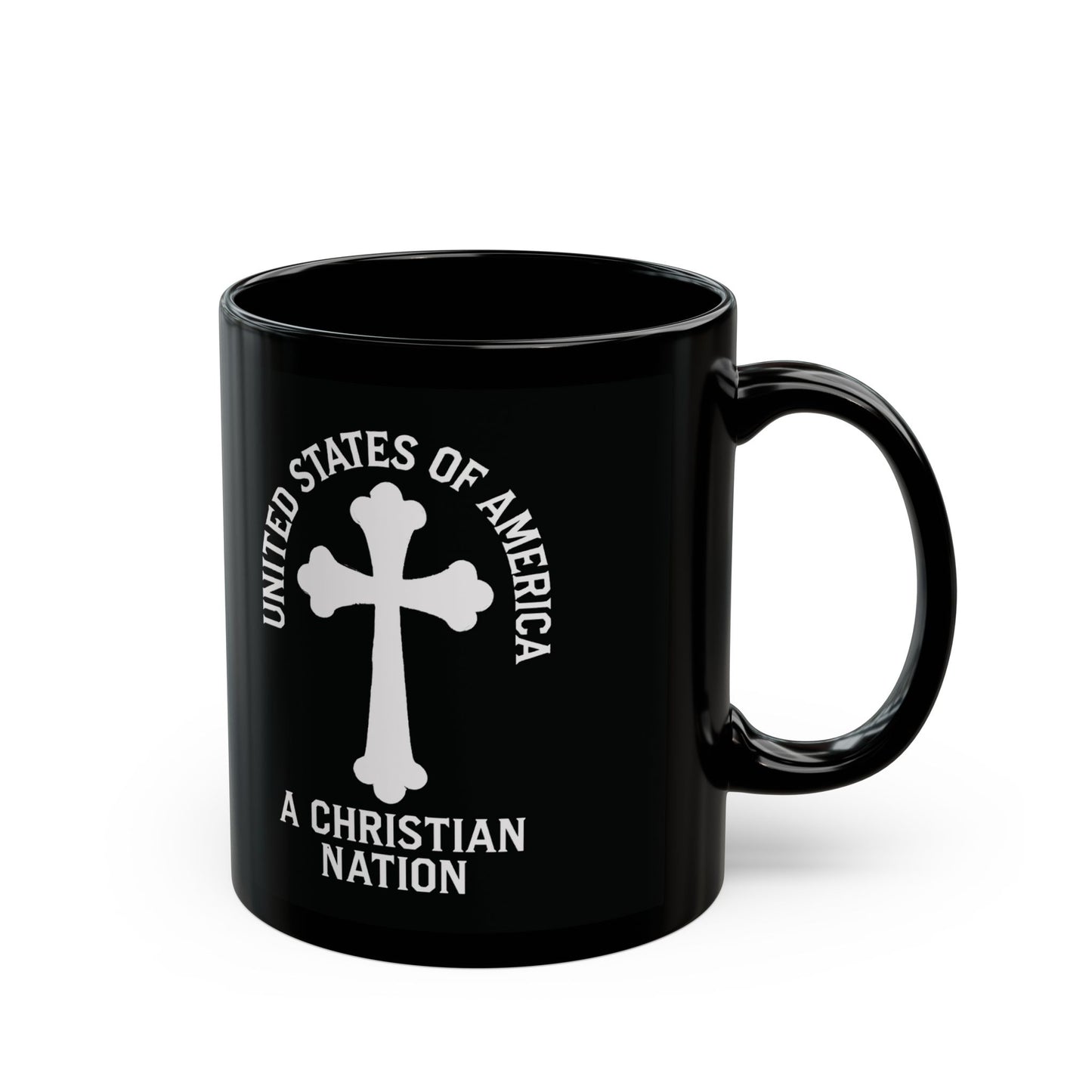 "USA - A Christian Nation" #04, Black Mug (11oz & 15oz)
