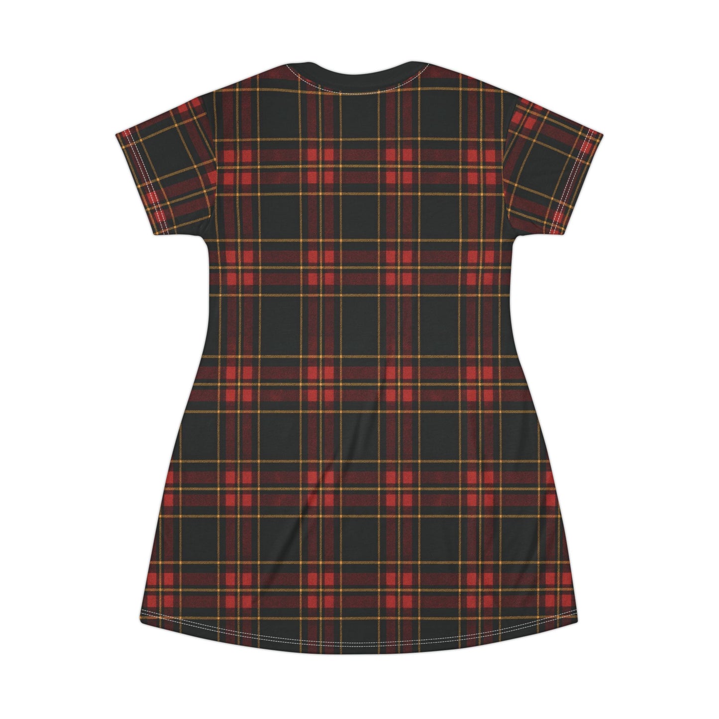 "Kilmor Gallóglach Tartan", T-Shirt Dress (Gallóglach Black Collar)