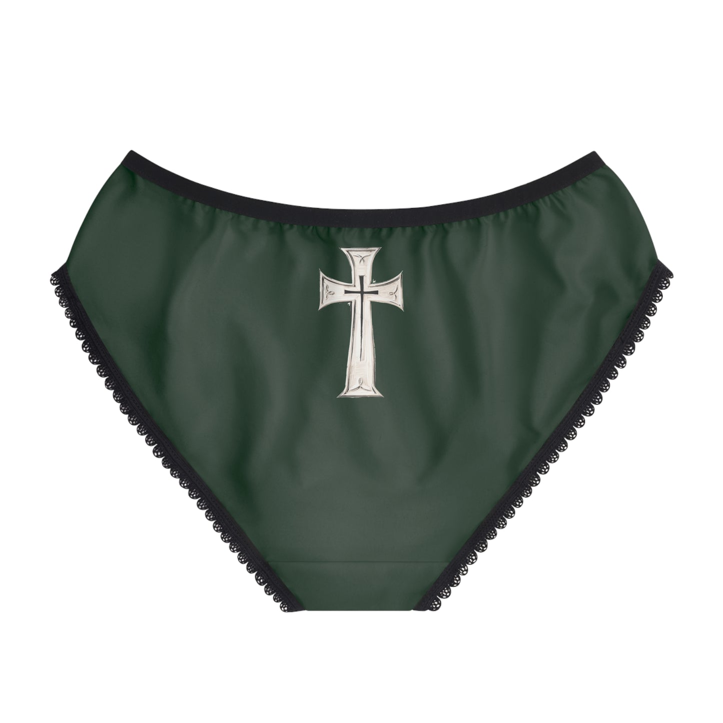"First Darkness Then Comes Light" #02, Women's Briefs (Monsoon Green)