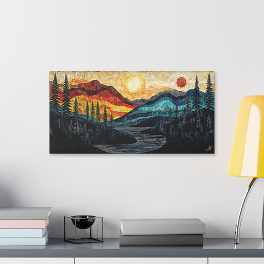 "Sun and Moon", Stretched Classic Canvas Fine Art Print
