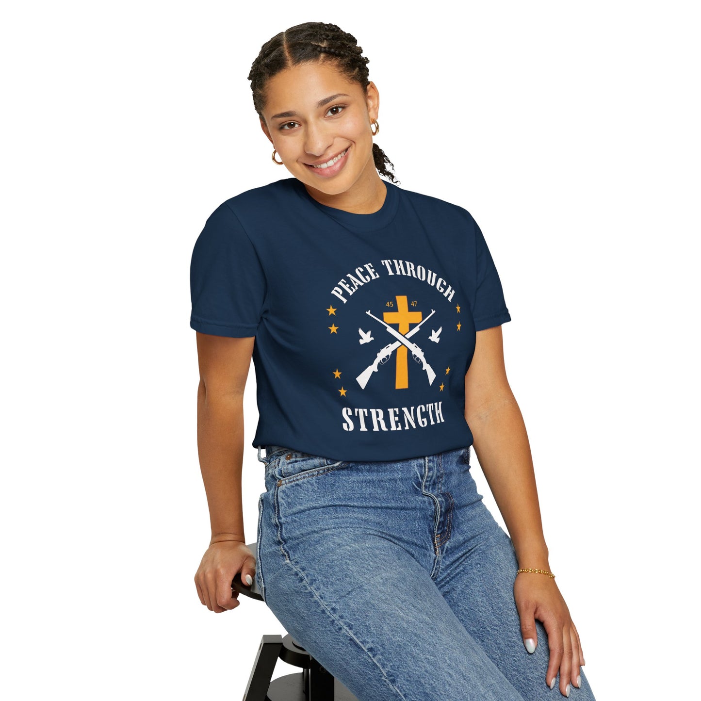 "Peace Through Strength" #01, Unisex T-shirt