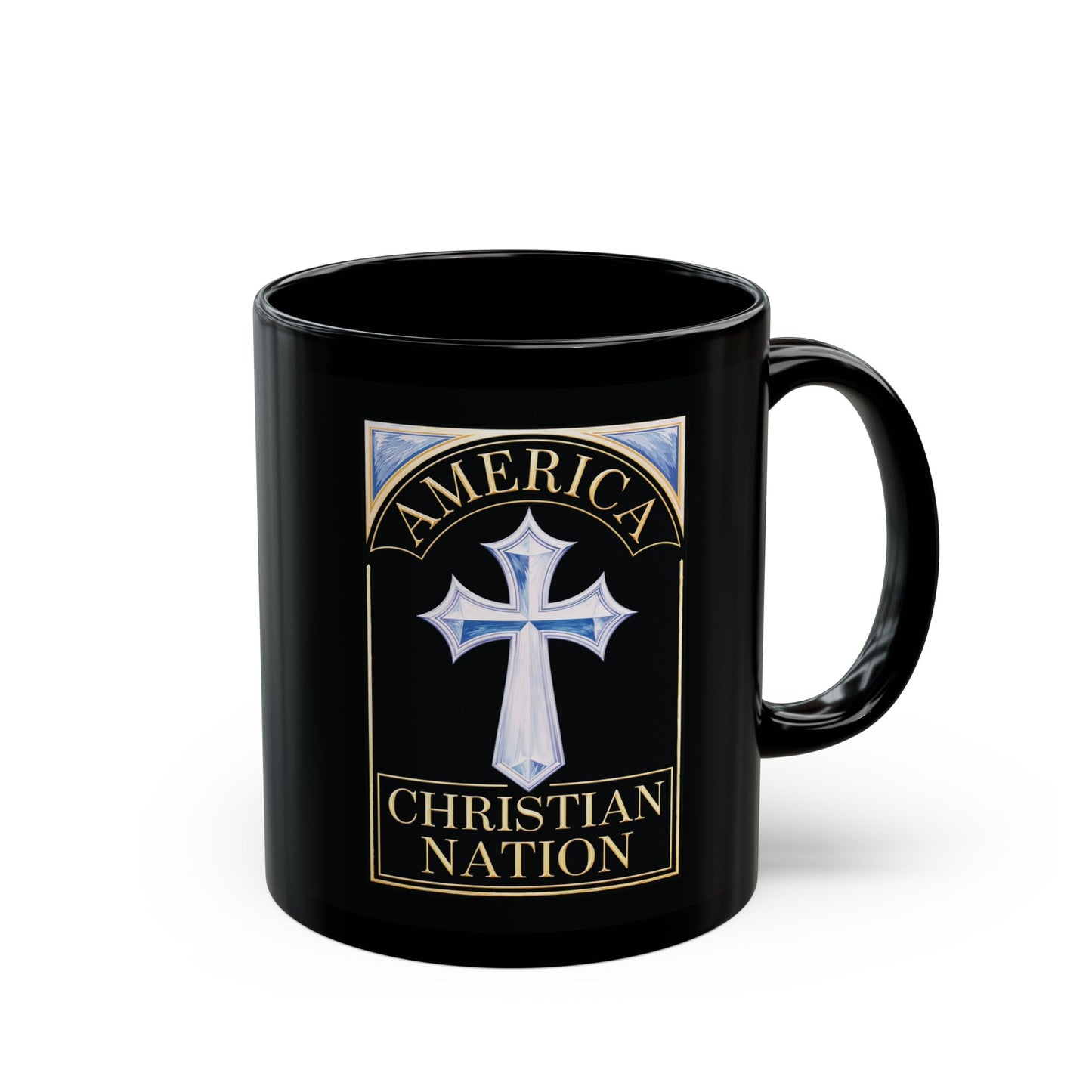 "America Christian Nation" #22, Black Mug (11oz & 15oz)