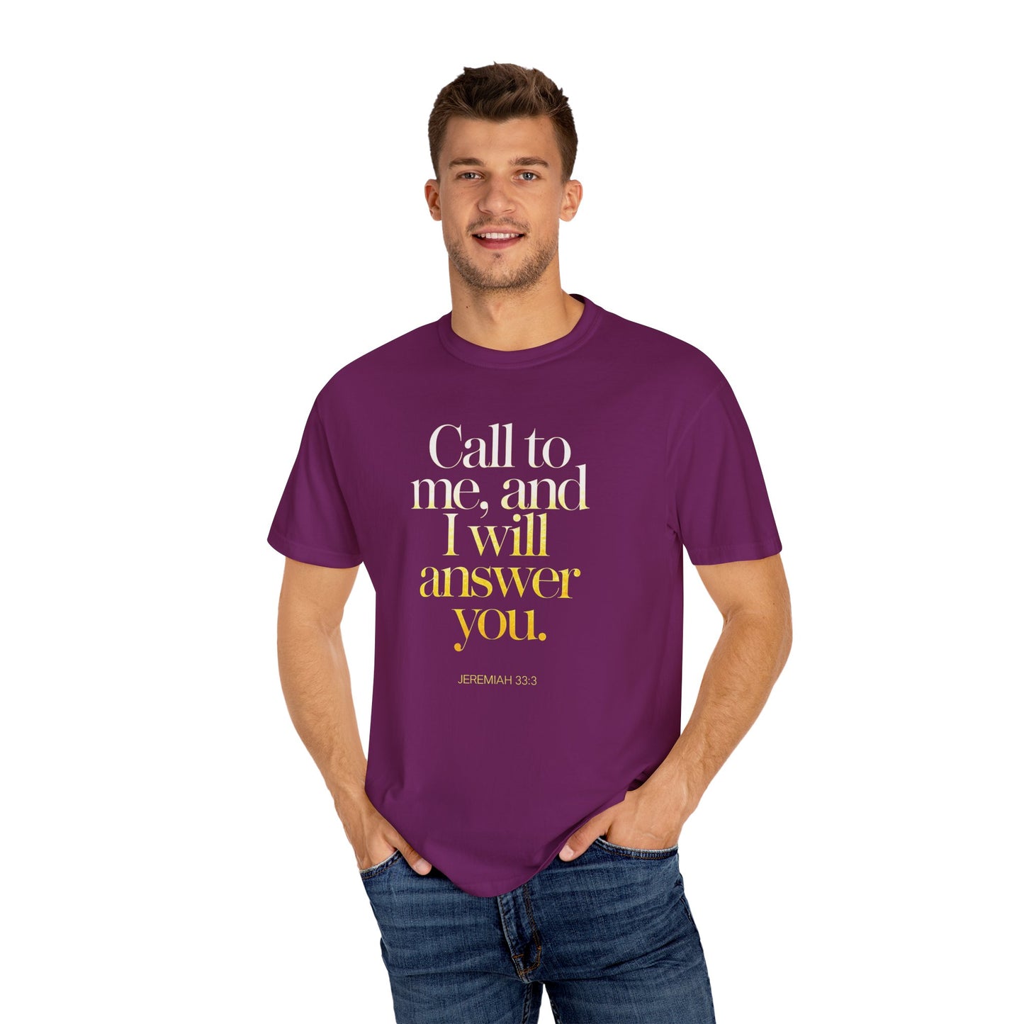 "Call to Me - Jeremiah 33:3" #02, Unisex T-shirt