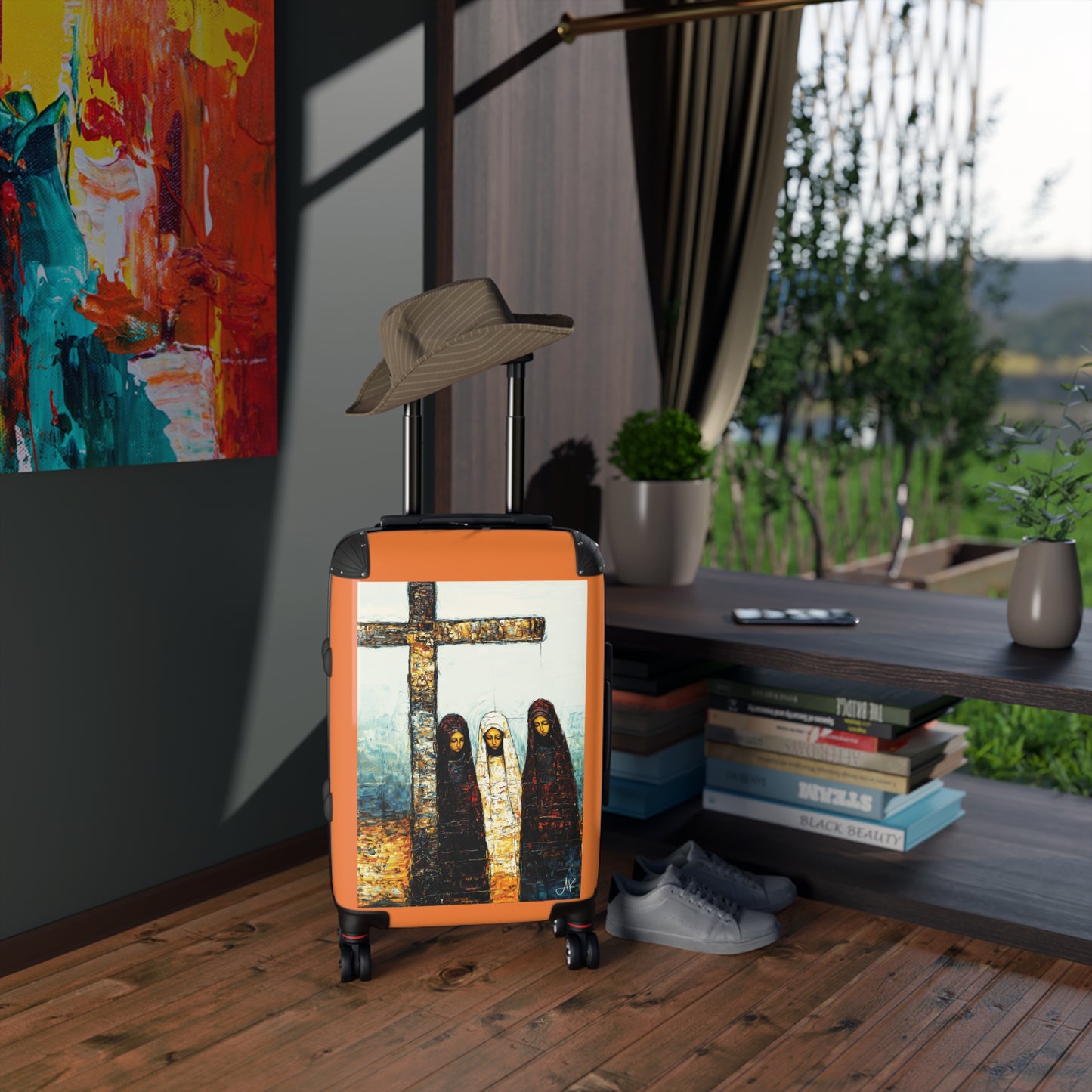 "At-the-Foot of the Cross - John 19:25", Suitcases (Light Orange)