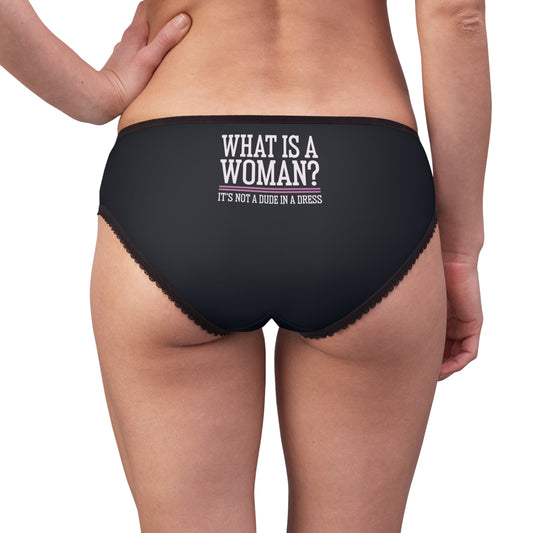 "What is a Woman" #02, Women's Briefs (Blackstone Blue)