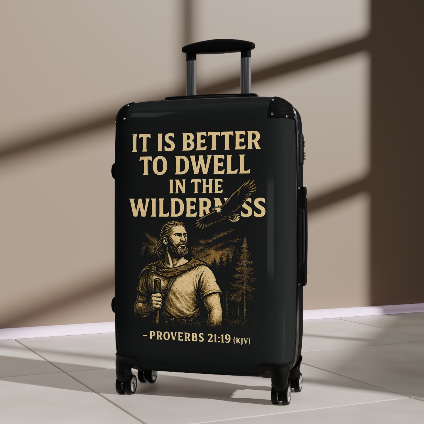 "Proverbs 21:19 (KJV), Suitcases (Void Black)