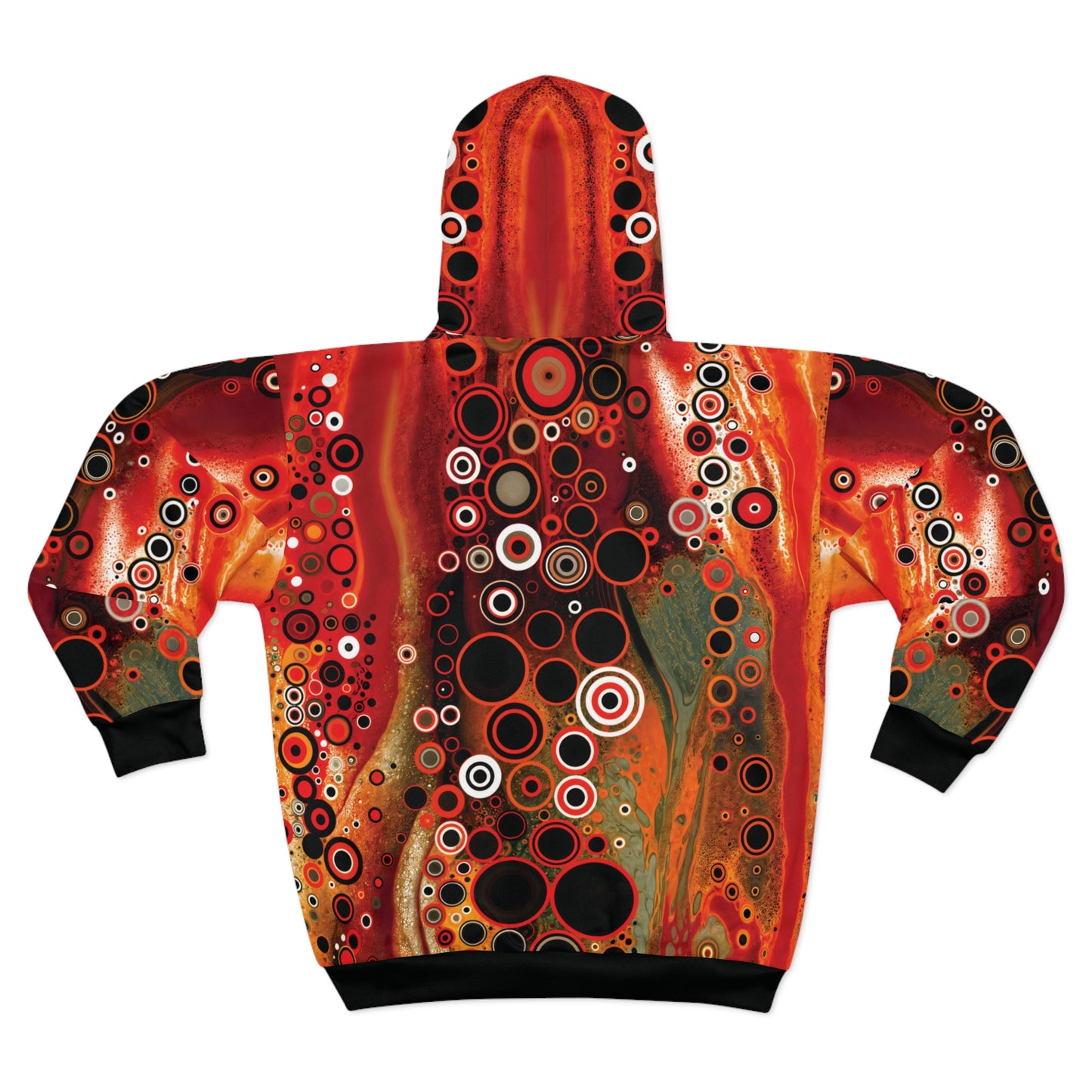 "Abstract #08", Unisex Wearable Art Zip Hoodie
