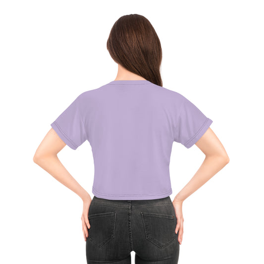 "Delicious Cherries", Crop Tee (Vintage Lilac)
