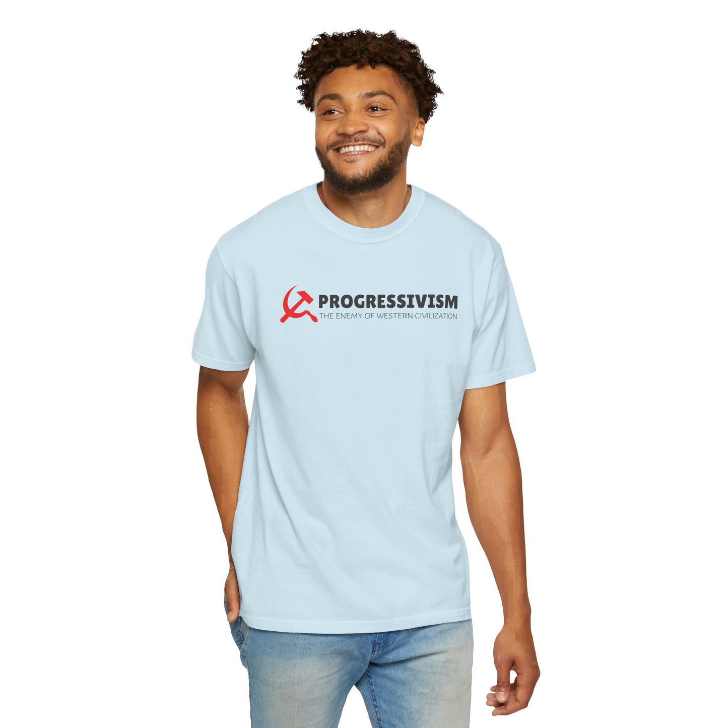 "Progressivism - Enemy of Western Civilization", Unisex T-shirt (Light Colors)
