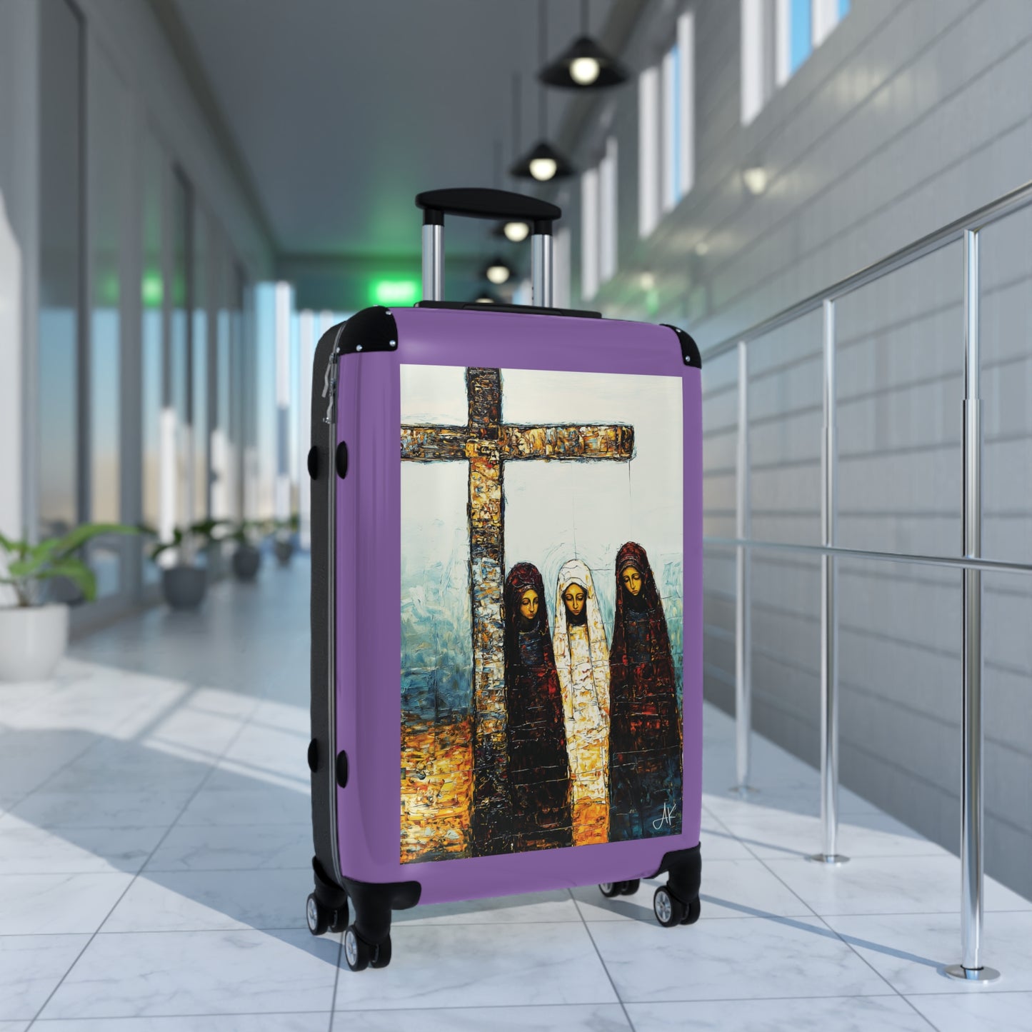 "At-the-Foot of the Cross - John 19:25", Suitcases (Light Purple)