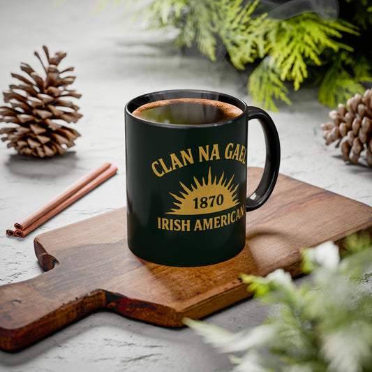 "Clan na Gael - Irish American", Colorful Mugs (11oz, 15oz) (Túath Green)