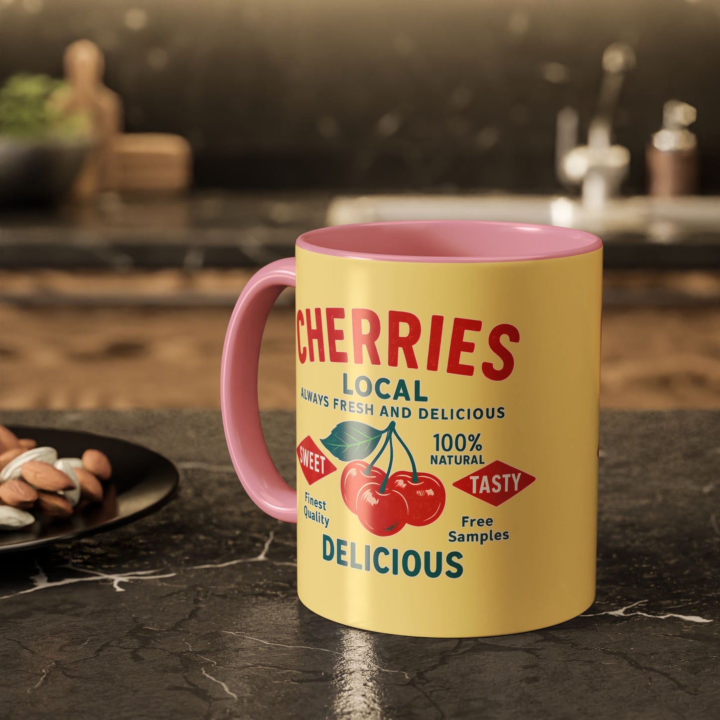 "Delicious Cherries", Colorful Mugs (11oz, 15oz) (Sanctum Veil)