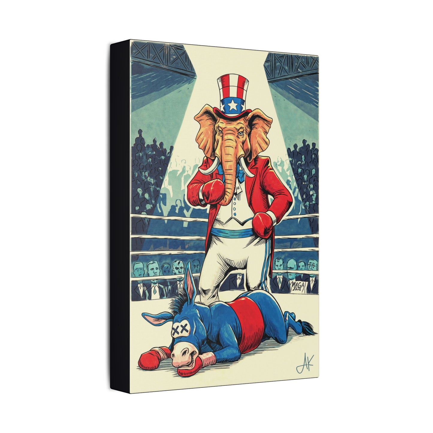 "Brutal Woke Knockout 2024", Stretched Classic Canvas Print