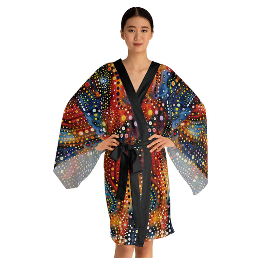 "Abstract 69", Long Sleeve Kimono Robe