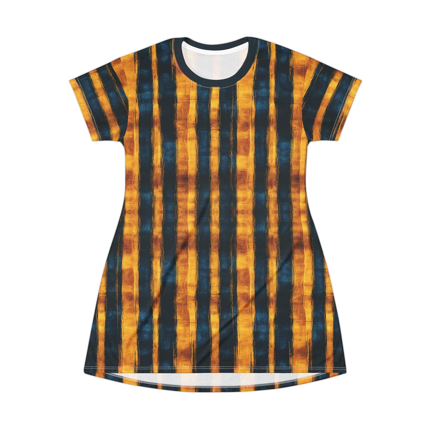 "Paleo Wolf Clan", T-Shirt Dress (Paleo Wolf Blue Collar)