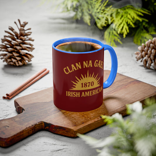"Clan na Gael - Irish American", Colorful Mugs (11oz, 15oz) (Palladius Red)