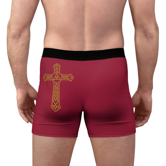 "Clan na Gael - Irish American", Men's Boxer Briefs (Fénechas Red)