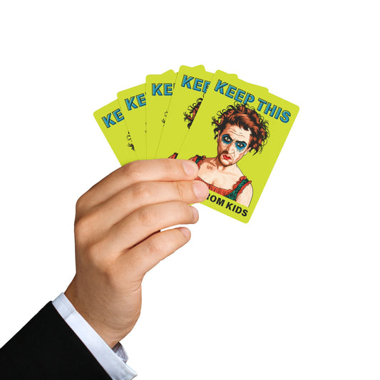 "Keep This Away from Kids", Cultural Playing Cards (Chartreuse Yellow)