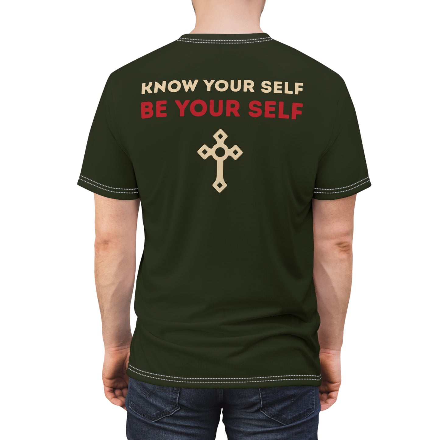 "Know Your Self", Unisex T-shirt (Rangitoto Green)