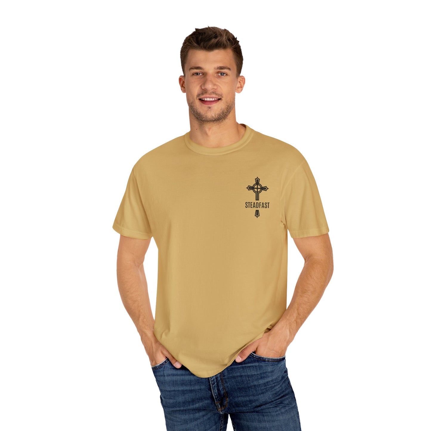 "Steadfast Cross in Black", Unisex T-shirt