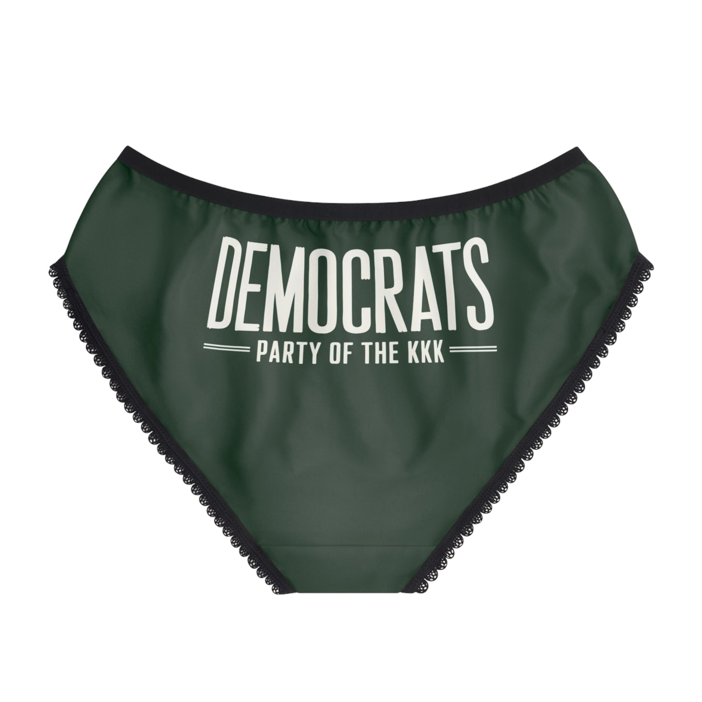 "Democrats - Party of the KKK", Women's Briefs (Monsoon Green)