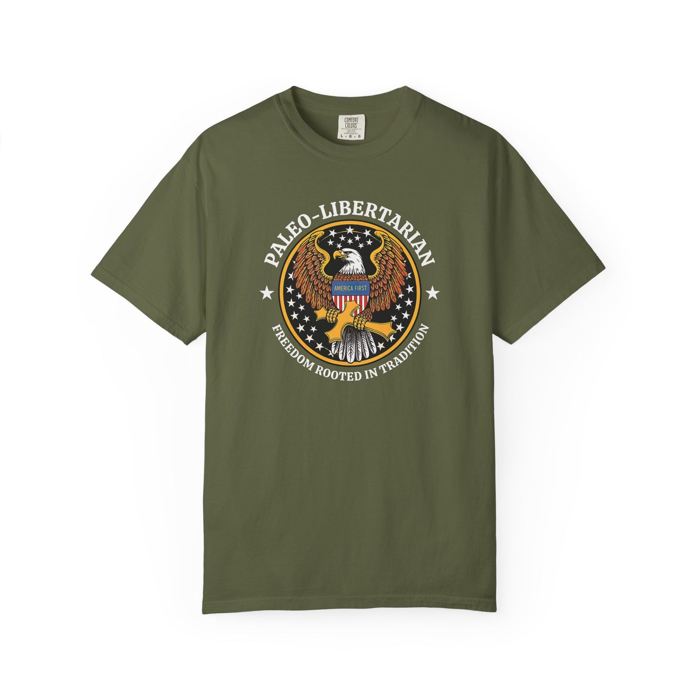 "Paleo-Libertarian" #01, Unisex T-shirt (Dark Colors)