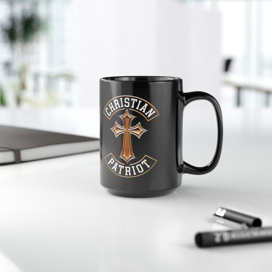 "Christian Patriot" #03, Black Mug (11oz & 15oz)