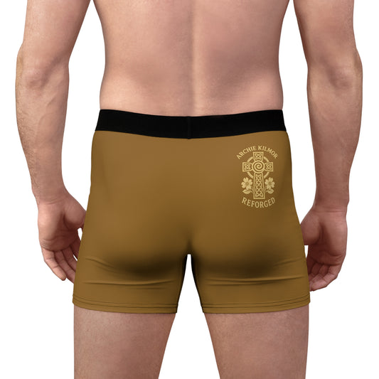 "Archie Kilmor Cross - Reforged" #01, Men's Boxer Briefs (Golden Brown)