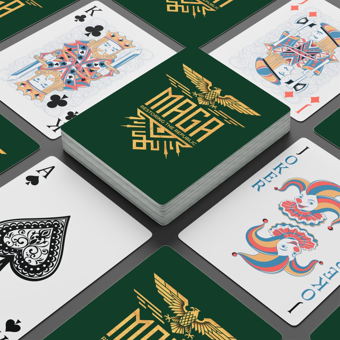 "MAGA Restoring the Republic" #02, Political Playing Cards (Evergreen)