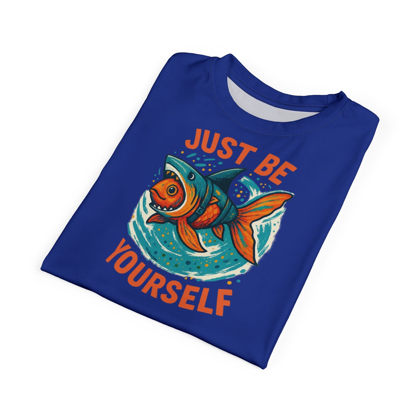 "Just Be Yourself", Unisex T-shirt (Patriot Blue)